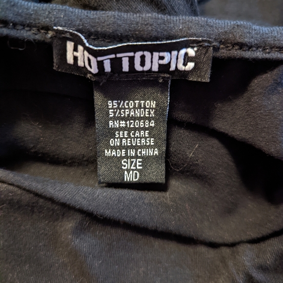 Hot Topic Chain Belt Strappy Skater Dress Black Medium - Picture 10 of 11